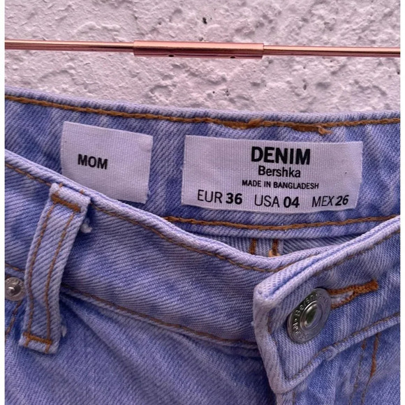 Bershka DENIM Womens Cotton Tapered Leg Mom Jeans Sz 4 - Picture 14 of 15